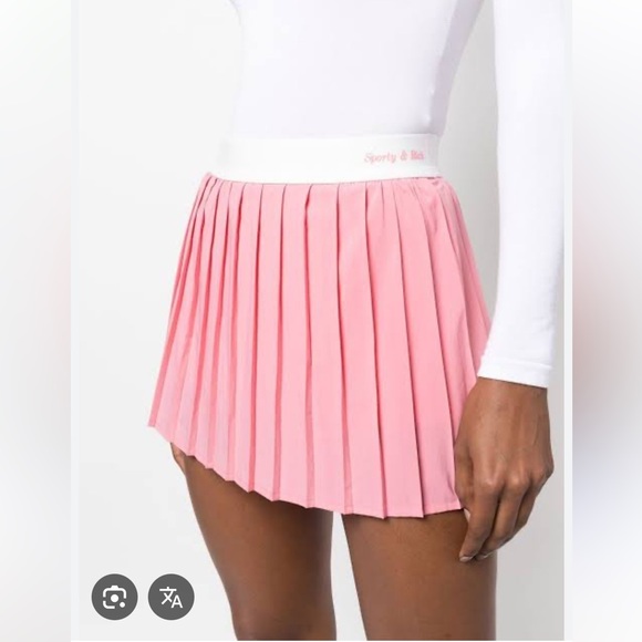 Sporty & Rich Pink Pleated Skirt - Picture 1 of 5